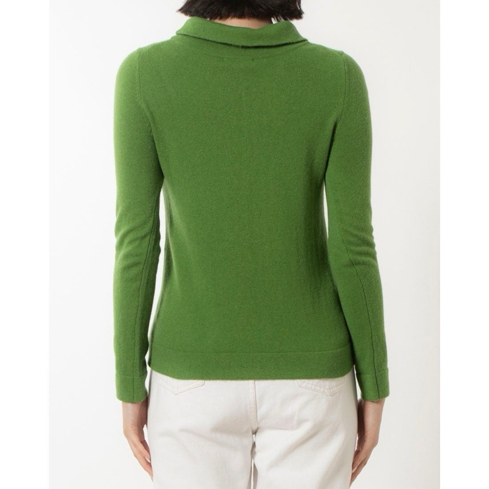 Hobbs London Audrey Wool Cashmere Roll Neck Sweater Small Green Knit - Picture 2 of 9